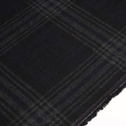 Tissu lainage tartan carreaux noir bleu nuit et gris anthracite - Fabrication italienne - TissusPapi.com