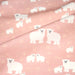 Tissu cotonnade LES OURS BLANCS, rose aux ours blancs - TissusPapi.com
