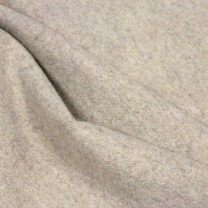 Tissu velours de laine couleur naturel écru - Fabrication italienne