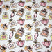 Tissu cotonnade MAKE - UP GIRLY, motifs bouteilles de parfum multicolores - TissusPapi.com