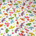 Tissu cotonnade blanc aux oiseaux multicolores - OEKO - TEX STANDARD 100 - TissusPapi.com