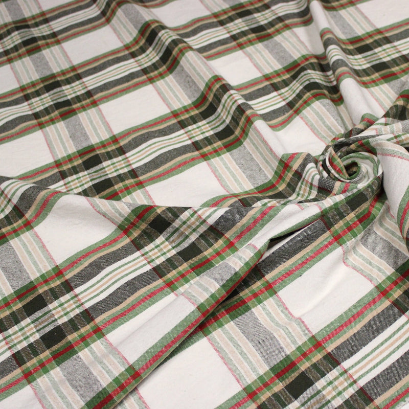 Tissu coton TARTAN EPAIS 100% COTON : 4 couleurs disponibles ! De magnifiques tartans pour vous - TissusPapi.com