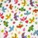 Tissu cotonnade blanc aux oiseaux multicolores - OEKO - TEX STANDARD 100 - TissusPapi.com