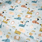 Tissu cotonnade enfant, ours & baudruches, tons bleus - OEKO - TEX STANDARD 100 - TissusPapi.com