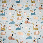 Tissu cotonnade enfant, ours & baudruches, tons bleus - OEKO - TEX STANDARD 100 - TissusPapi.com