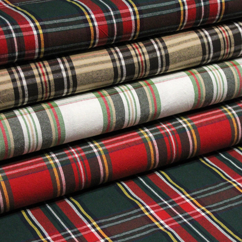 Tissu coton TARTAN EPAIS 100% COTON : 4 couleurs disponibles ! De magnifiques tartans pour vous - TissusPapi.com