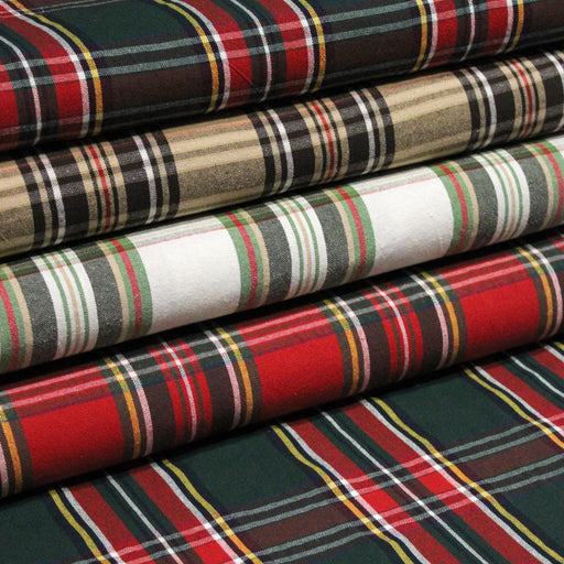 Tissu coton TARTAN EPAIS 100% COTON : 4 couleurs disponibles ! De magnifiques tartans pour vous - TissusPapi.com