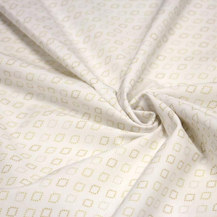 Tissu cotonnade enfant, les losanges en triangle ocres et écrus - OEKO - TEX STANDARD 100 - TissusPapi.com