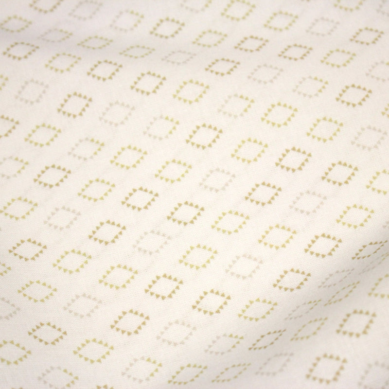 Tissu cotonnade enfant, les losanges en triangle ocres et écrus - OEKO - TEX STANDARD 100 - TissusPapi.com