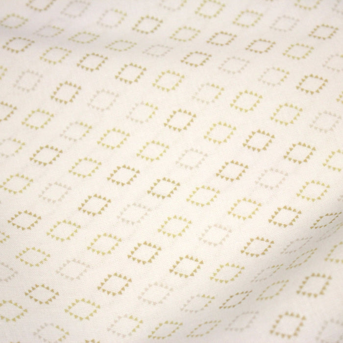 Tissu cotonnade enfant, les losanges en triangle ocres et écrus - OEKO - TEX STANDARD 100 - TissusPapi.com