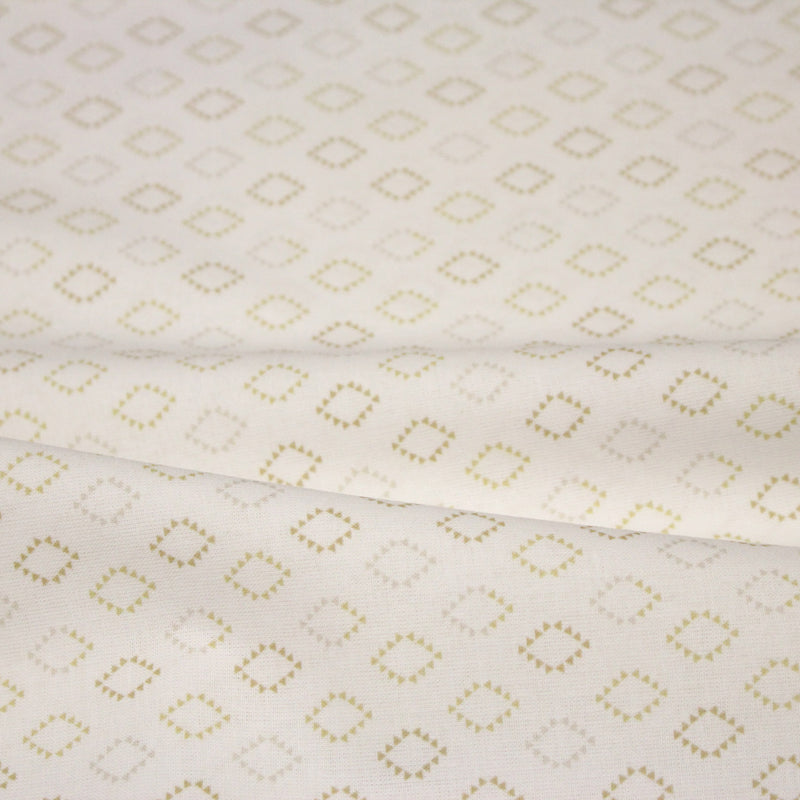 Tissu cotonnade enfant, les losanges en triangle ocres et écrus - OEKO - TEX STANDARD 100 - TissusPapi.com
