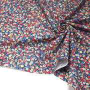 Tissu cotonnade fleurie ZELIE, fines fleurs & fond bleu ou blanc - OEKO - TEX - TissusPapi.com