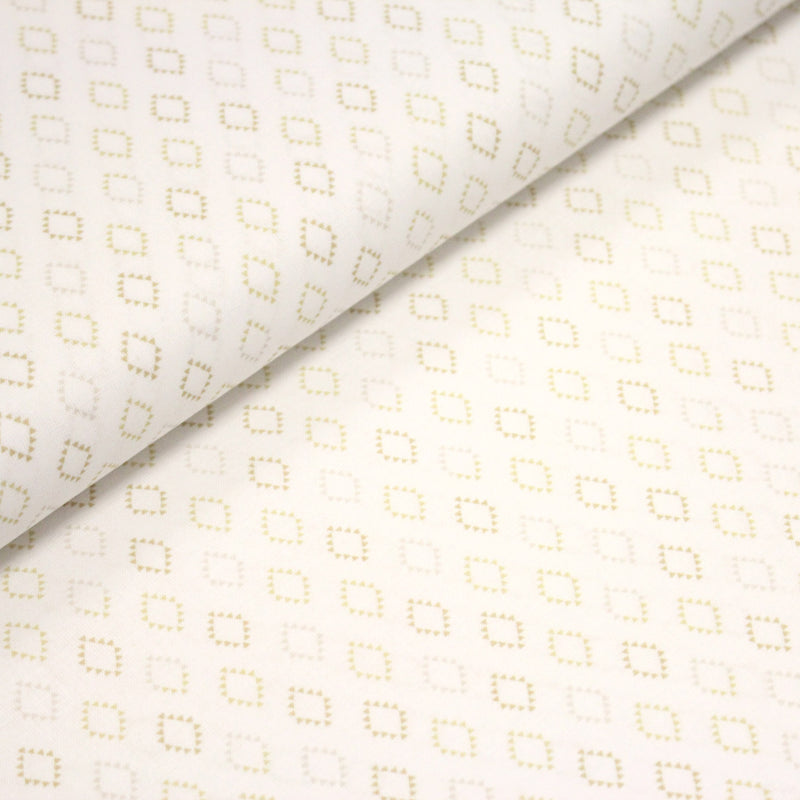 Tissu cotonnade enfant, les losanges en triangle ocres et écrus - OEKO - TEX STANDARD 100 - TissusPapi.com