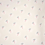 Tissu cotonnade enfant, fines fleurs roses et vertes - OEKO - TEX STANDARD 100 - TissusPapi.com