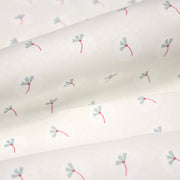 Tissu cotonnade enfant, fines fleurs roses et vertes - OEKO - TEX STANDARD 100 - TissusPapi.com
