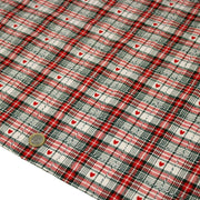 Tissu coton épais COEUR DES ALPES : carreaux traditionnels de chalet & petits cœurs tissés – 2 coloris disponibles - TissusPapi.com
