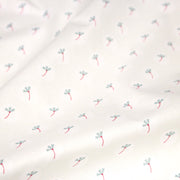 Tissu cotonnade enfant, fines fleurs roses et vertes - OEKO - TEX STANDARD 100 - TissusPapi.com