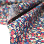Tissu cotonnade fleurie ZELIE, fines fleurs & fond bleu ou blanc - OEKO - TEX - TissusPapi.com