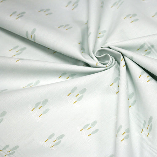 Tissu cotonnade enfant, les cyprès, fond vert pâle - OEKO - TEX STANDARD 100 - TissusPapi.com