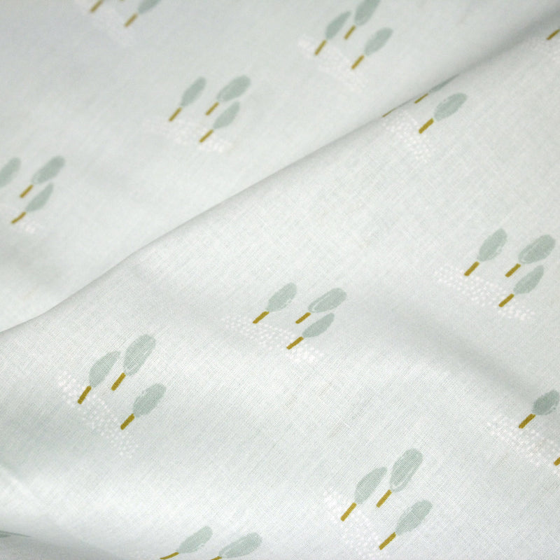 Tissu cotonnade enfant, les cyprès, fond vert pâle - OEKO - TEX STANDARD 100 - TissusPapi.com