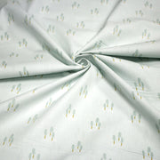 Tissu cotonnade enfant, les cyprès, fond vert pâle - OEKO - TEX STANDARD 100 - TissusPapi.com