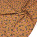 Tissu velours milleraies imprimé ocre aux fines fleurs roses & fines feuilles - STANDARD 100 OEKO-TEX - TissusPapi.com
