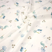 Tissu cotonnade enfant, constellation blanche, lune et étoiles fond vert clair - OEKO - TEX STANDARD 100 (Copie) - TissusPapi.com