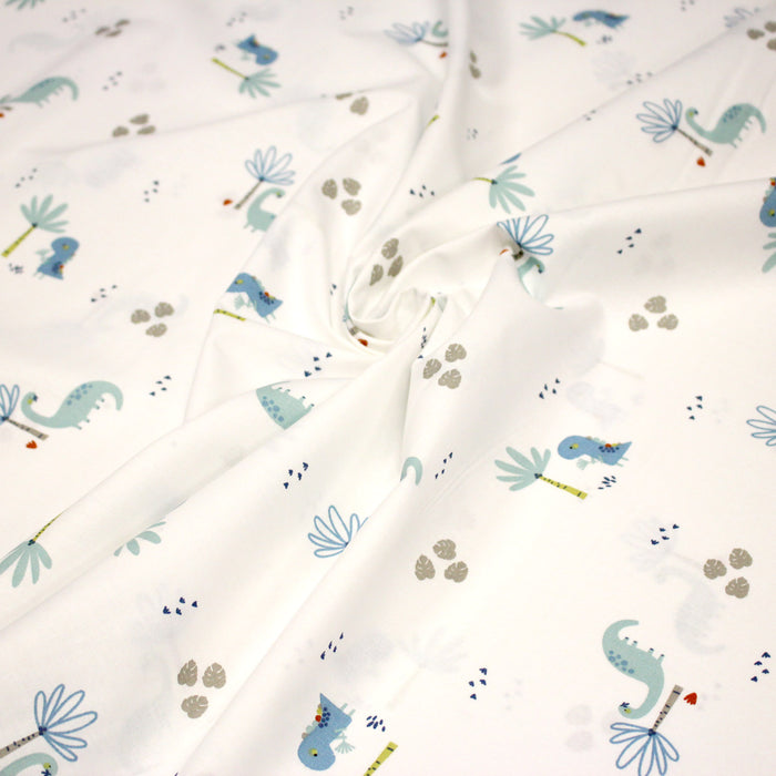 Tissu cotonnade enfant, constellation blanche, lune et étoiles fond vert clair - OEKO - TEX STANDARD 100 (Copie) - TissusPapi.com