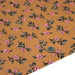 Tissu velours milleraies imprimé ocre aux fines fleurs roses & fines feuilles - STANDARD 100 OEKO-TEX - TissusPapi.com
