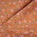 Tissu cotonnade fleuri corail aux fines fleurs roses, ocres et parme - OEKO - TEX STANDARD 100 - TissusPapi.com