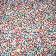Tissu cotonnade fleurie ZELIE, fines fleurs & fond bleu ou blanc - OEKO - TEX - TissusPapi.com