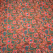 Tissu coton fin imprimé INDIENNES, corail aux fleurs roses et vertes - STANDARD 100 OEKO - TEX - TissusPapi.com