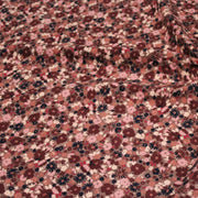 Tissu velours milleraies imprimé aux fleurs roses, cacao, rose pale, noir, taupe - STANDARD 100 OEKO-TEX - TissusPapi.com