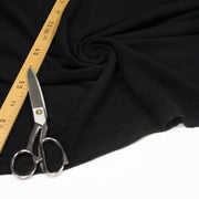 Tissu velours de laine noir uni - Fabrication italienne - TissusPapi.com