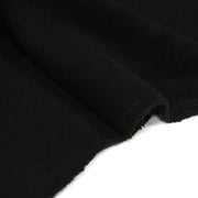 Tissu velours de laine noir uni - Fabrication italienne - TissusPapi.com