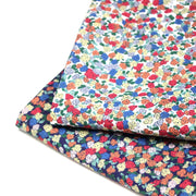 Tissu cotonnade fleurie ZELIE, fines fleurs & fond bleu ou blanc - OEKO - TEX - TissusPapi.com