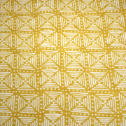 Tissu coton fin imprimé INDIENNES, jaune & motif Shibori géométrique écru - STANDARD 100 OEKO - TEX - TissusPapi.com