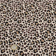 Tissu velours milleraies imprimé Léopard écru, noir, marron, grège - STANDARD 100 OEKO-TEX - TissusPapi.com