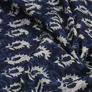 Tissu coton fin imprimé INDIENNES, motif traditionnel bleu & blanc BOOTA - STANDARD 100 OEKO - TEX - TissusPapi.com