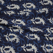 Tissu coton fin imprimé INDIENNES, motif traditionnel bleu & blanc BOOTA - STANDARD 100 OEKO - TEX - TissusPapi.com