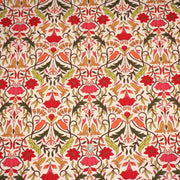 Tissu cotonnade fleuri typique ART NOUVEAU, tons corail, roses et verts - OEKO - TEX STANDARD 100 - TissusPapi.com