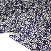 Tissu cotonnade motif japonais HANA aux fleurs de cerisier : écru/bleu et bleu/écru - TissusPapi.com