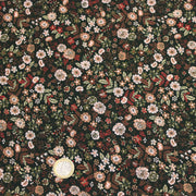 Tissu Viscose fluide vert anglais aux fines fleurs automnales – STANDARD 100 OEKO-TEX - TissusPapi.com