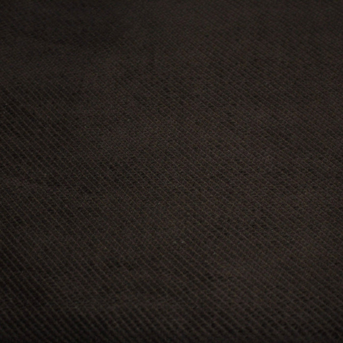 Tissu velours côtelés élasthanne marron chocolat, rayures diagonales - TissusPapi.com