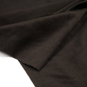 Tissu velours côtelés élasthanne marron chocolat, rayures diagonales - TissusPapi.com