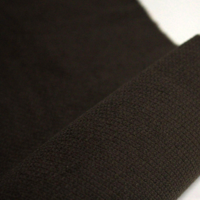 Tissu velours côtelés élasthanne marron chocolat, rayures diagonales - TissusPapi.com