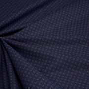 Tissu cotonnade motif japonais KA - KASURI aux croix écrus & fond bleu - TissusPapi.com