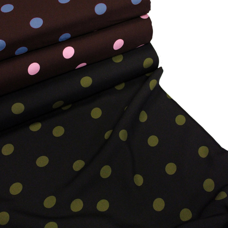 Tissu Viscose fluide à pois : nombreuses couleurs – STANDARD 100 OEKO-TEX - TissusPapi.com