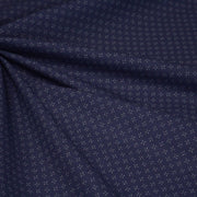 Tissu cotonnade motif japonais KA - KASURI aux croix écrus & fond bleu - TissusPapi.com