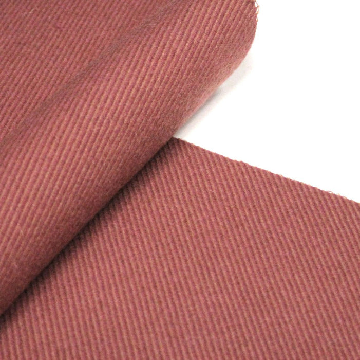 Tissu lainage vieux rose aux fines rayures - Fabrication française - TissusPapi.com